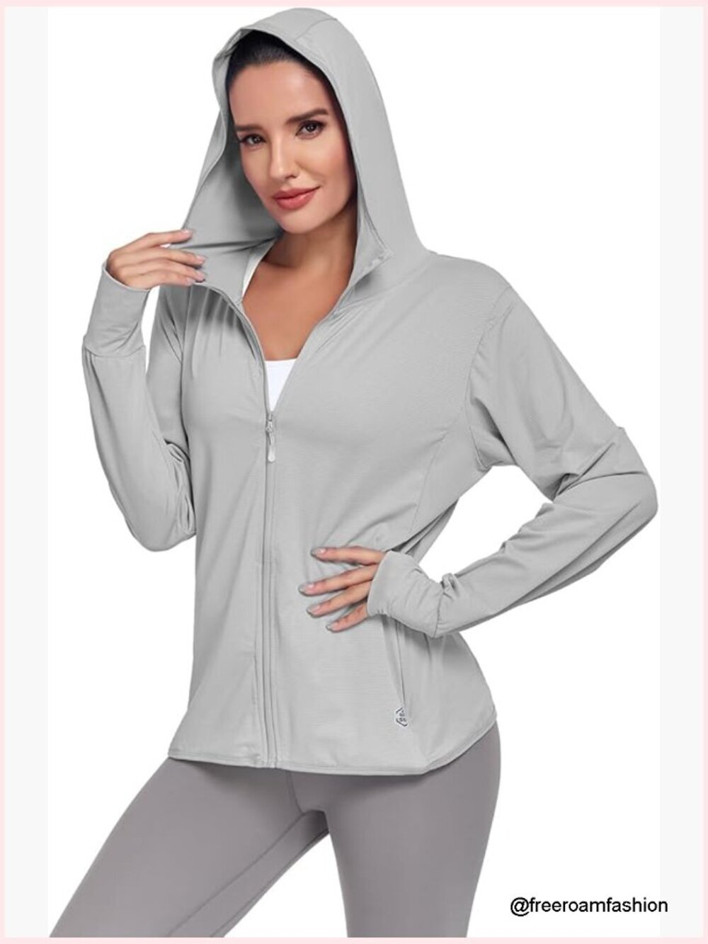 UPF 50+ Sun Protection Hoodie Jacket Lightweight Long Sleeve Shirt with Pocket